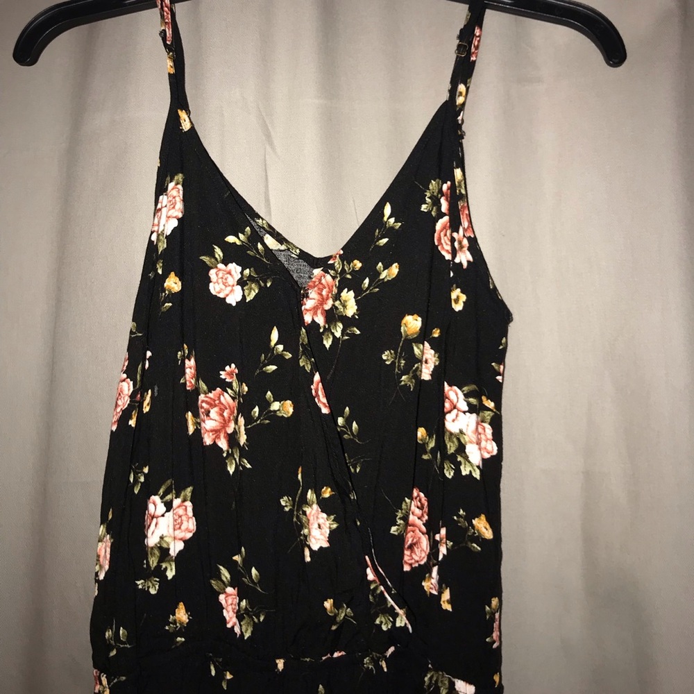 black floral jumpsuit